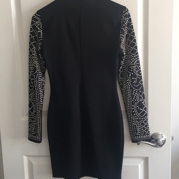 WINDSOR BODYCON SILVER BEAD DESIGN DRESS - Picture 4 of 4